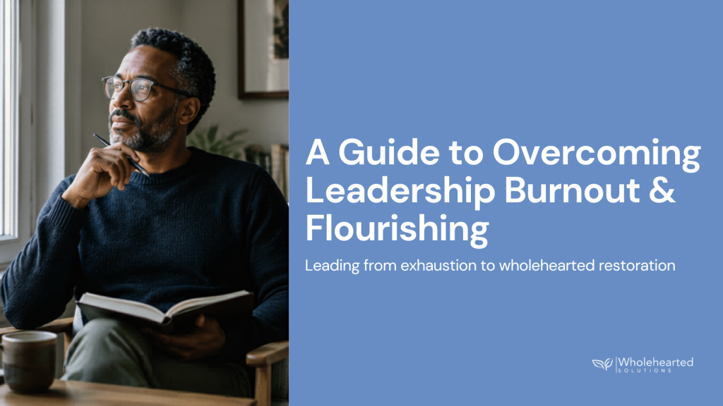 A guide to overcoming leadership burnout - a man sitting and contemplating